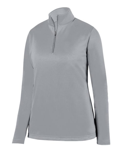Custom EmbroideredAugusta Sportswear Women's Wicking Fleece Quarter-Zip Pullover 6611 Athletic Grey