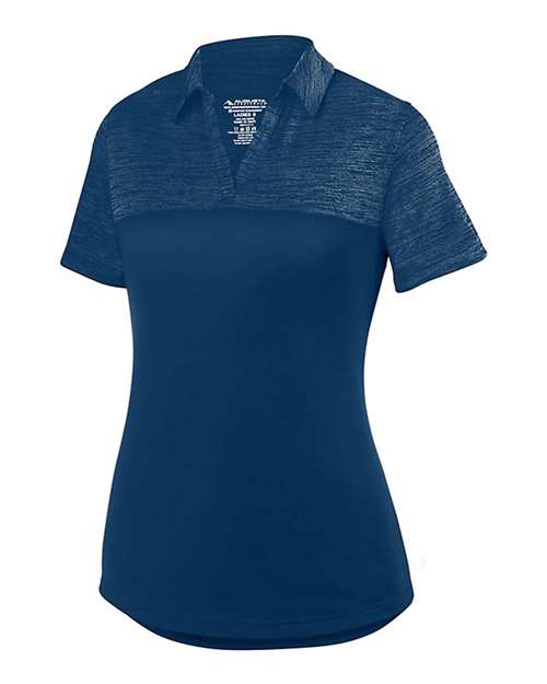 Custom EmbroideredAugusta Sportswear Women's Shadow Tonal Heather Polo 6616 Navy
