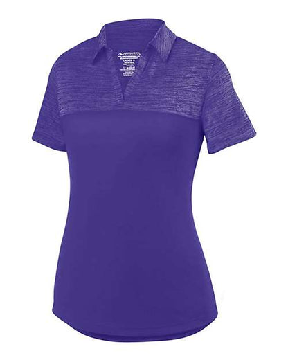 Custom EmbroideredAugusta Sportswear Women's Shadow Tonal Heather Polo 6616 Purple