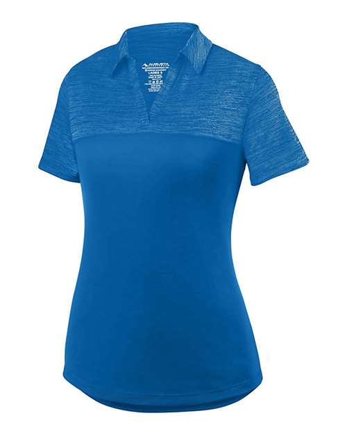 Custom EmbroideredAugusta Sportswear Women's Shadow Tonal Heather Polo 6616 Royal