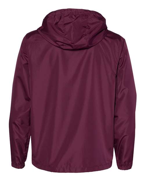 Independent Trading Co. Lightweight Windbreaker Full-Zip Jacket EXP54LWZ Maroon Custom Embroidered Business Logo