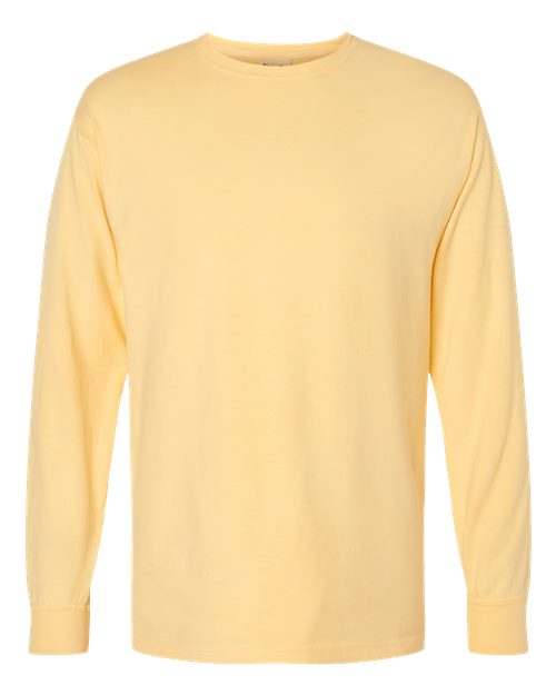 ComfortWash by Hanes Garment-Dyed Long Sleeve T-Shirt GDH200 Summer Squash Yellow