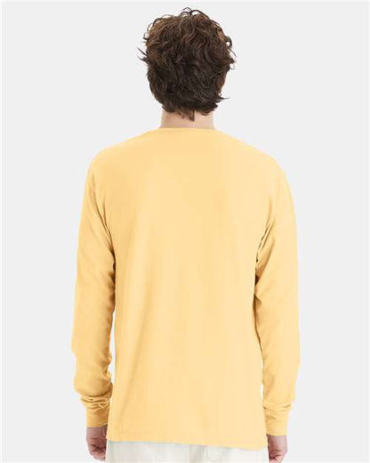 ComfortWash by Hanes Garment-Dyed Long Sleeve T-Shirt GDH200 Summer Squash Yellow