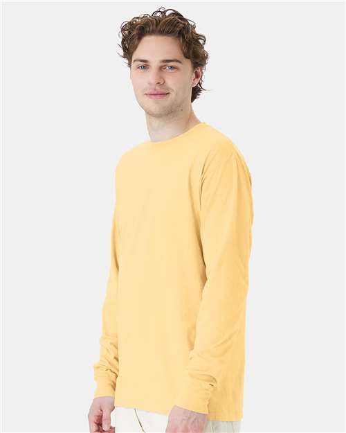 ComfortWash by Hanes Garment-Dyed Long Sleeve T-Shirt GDH200 Summer Squash Yellow