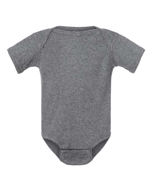 Rabbit Skins Infant Baby Rib Bodysuit 4400 Granite Heather