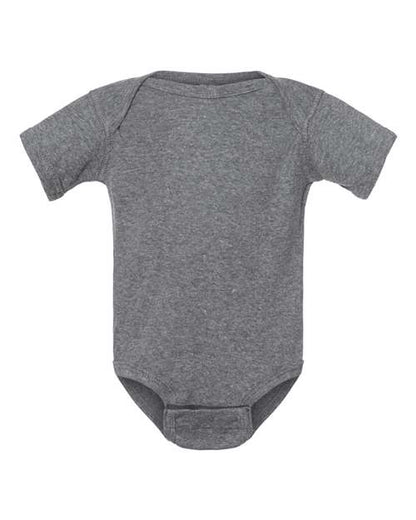Rabbit Skins Infant Baby Rib Bodysuit 4400 Granite Heather