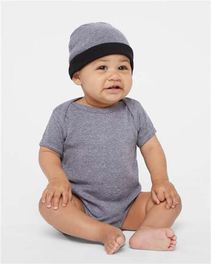 Rabbit Skins Infant Baby Rib Bodysuit 4400 Granite Heather
