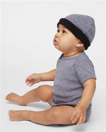 Rabbit Skins Infant Baby Rib Bodysuit 4400 Granite Heather