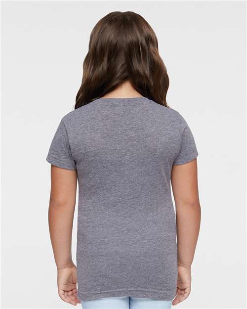 LAT Girls' Fine Jersey Tee 2616 Granite Heather