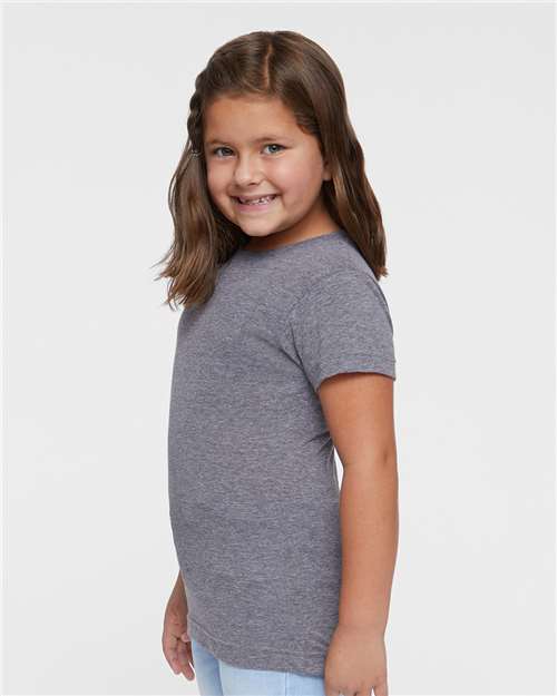 LAT Girls' Fine Jersey Tee 2616 Granite Heather