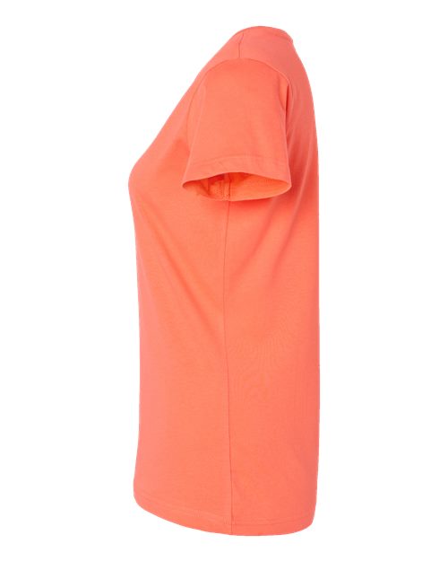 LAT Women's Fine Jersey V-Neck Tee 3507 Papaya