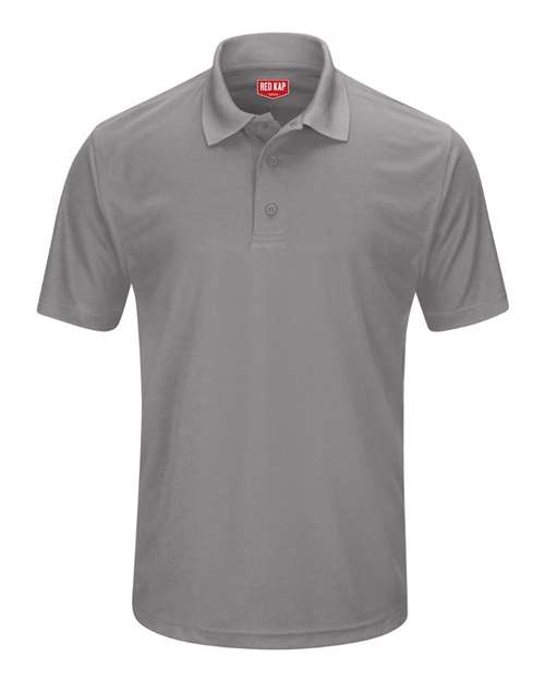 Red Kap Short Sleeve Performance Knit Pocketless Core Polo SK96 GY-Grey Custom Embroidered Business Logo