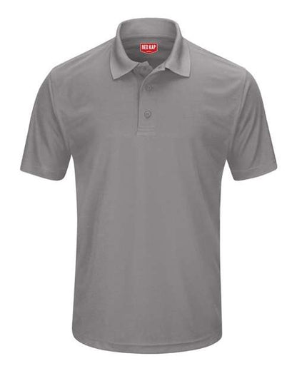 Red Kap Short Sleeve Performance Knit Pocketless Core Polo SK96 GY-Grey Custom Embroidered Business Logo