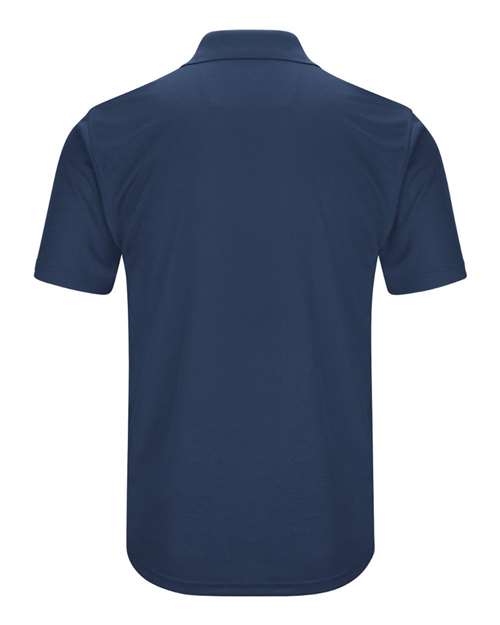 Red Kap Short Sleeve Performance Knit Pocketless Core Polo SK96 Navy Custom Embroidered Business Logo