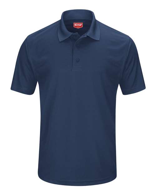 Red Kap Short Sleeve Performance Knit Pocketless Core Polo SK96 Medium Blue Custom Embroidered Business Logo