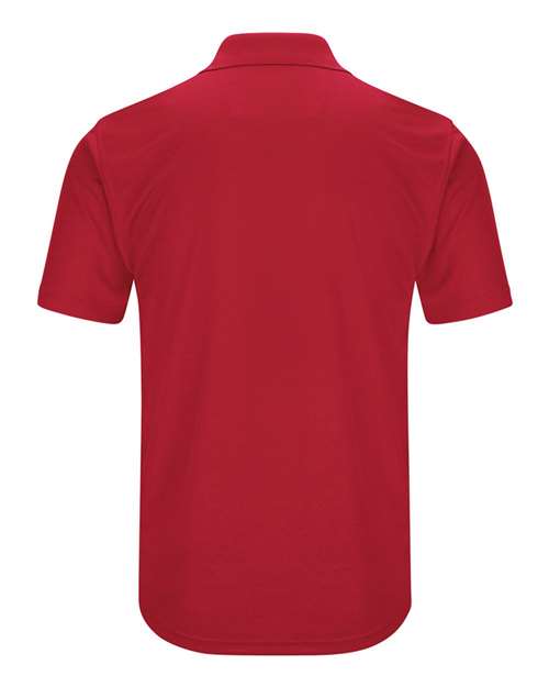 Red Kap Short Sleeve Performance Knit Pocketless Core Polo SK96 Red Custom Embroidered Business Logo