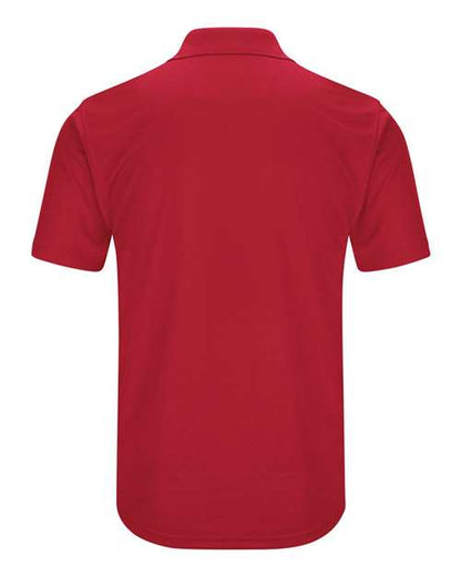 Red Kap Short Sleeve Performance Knit Pocketless Core Polo SK96 Red Custom Embroidered Business Logo