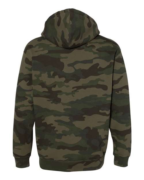 Independent Trading Co. Heavyweight Hooded Sweatshirt IND4000 Forest Camo Custom Embroidered Business Logo