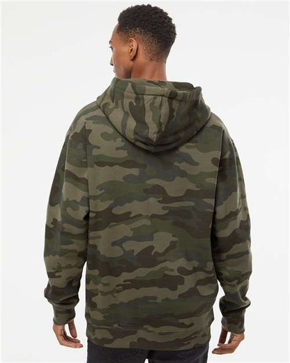 Independent Trading Co. Heavyweight Hooded Sweatshirt IND4000 Forest Camo Custom Embroidered Business Logo