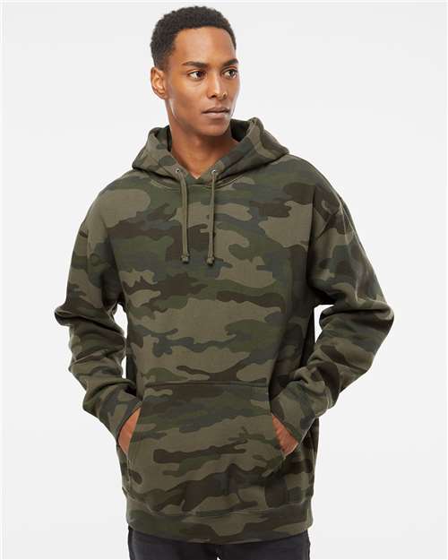 Independent Trading Co. Heavyweight Hooded Sweatshirt IND4000 Dusty Sage Custom Embroidered Business Logo