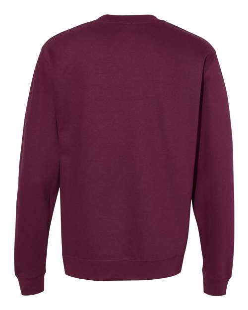 Independent Trading Co. Midweight Crewneck Sweatshirt SS3000 Maroon Custom Embroidered Business Logo