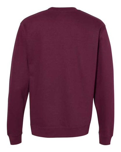 Independent Trading Co. Midweight Crewneck Sweatshirt SS3000 Maroon Custom Embroidered Business Logo