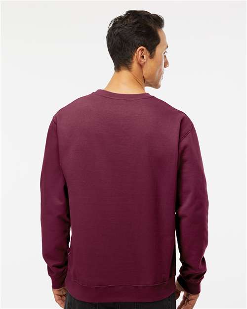 Independent Trading Co. Midweight Crewneck Sweatshirt SS3000 Maroon Custom Embroidered Business Logo