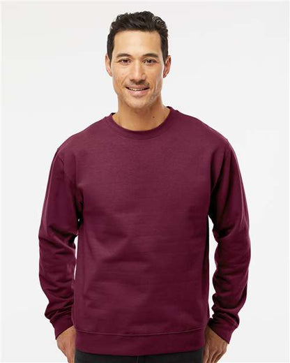Custom Embroidered  Independent Trading Co. Midweight Crewneck Sweatshirt SS3000 Maroon