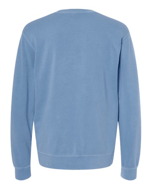 Independent Trading Co. Midweight Pigment-Dyed Crewneck Sweatshirt PRM3500 Pigment Ivory Custom Embroidered Business Logo