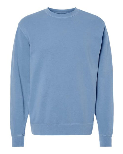 Independent Trading Co. Midweight Pigment-Dyed Crewneck Sweatshirt PRM3500 Pigment Ivory Custom Embroidered Business Logo