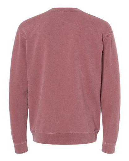 Independent Trading Co. Midweight Pigment-Dyed Crewneck Sweatshirt PRM3500 Pigment Light Blue Custom Embroidered Business Logo