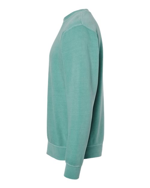 Independent Trading Co. Midweight Pigment-Dyed Crewneck Sweatshirt PRM3500 Pigment Mint Custom Embroidered Business Logo