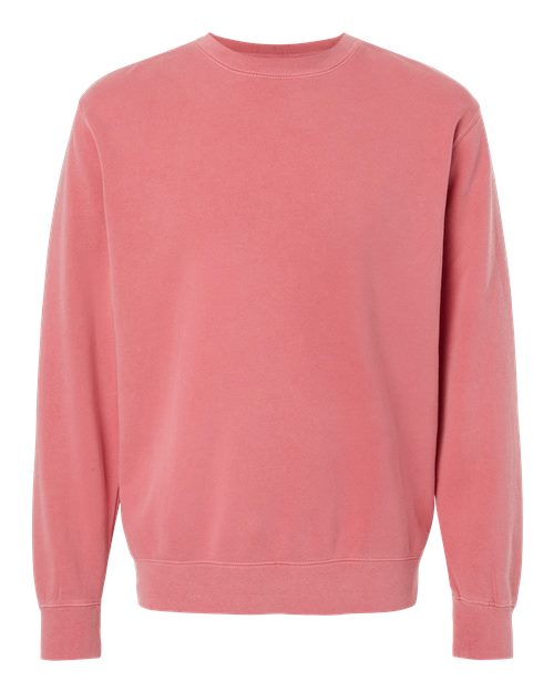 Independent Trading Co. Midweight Pigment-Dyed Crewneck Sweatshirt PRM3500 Pigment Mint Custom Embroidered Business Logo