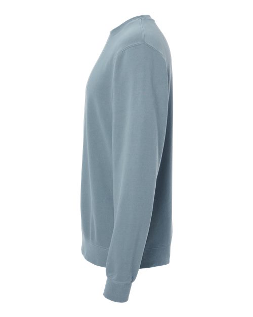 Independent Trading Co. Midweight Pigment-Dyed Crewneck Sweatshirt PRM3500 Pigment Slate Blue Custom Embroidered Business Logo
