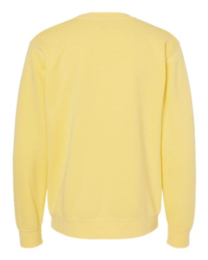 Independent Trading Co. Midweight Pigment-Dyed Crewneck Sweatshirt PRM3500 Pigment Slate Blue Custom Embroidered Business Logo
