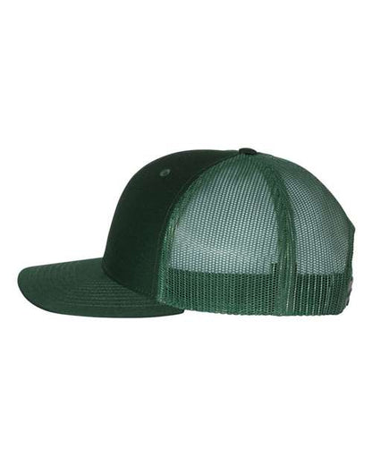 Richardson Snapback Trucker Cap 112 Dark Green Custom Embroidered Business Logo