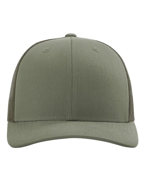 Richardson Snapback Trucker Cap 112 Khaki/ White Custom Embroidered Business Logo