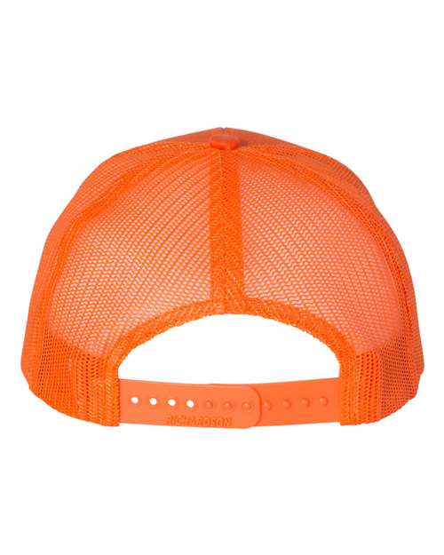 Richardson Snapback Trucker Cap 112 Orange Custom Embroidered Business Logo