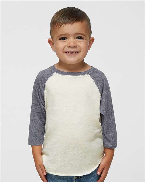 Custom Embroidered  Rabbit Skins Toddler Baseball Fine Jersey Three-Quarter Sleeve Tee 3330  