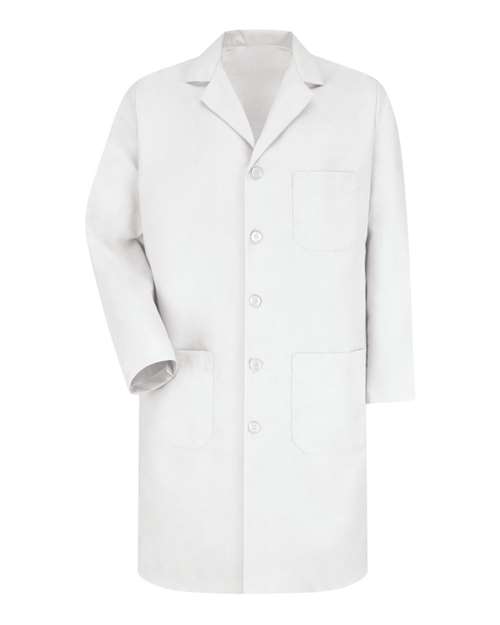 Red Kap Button Front Lab Coat Extended Sizes KP14EXT Custom Embroidered Business Logo