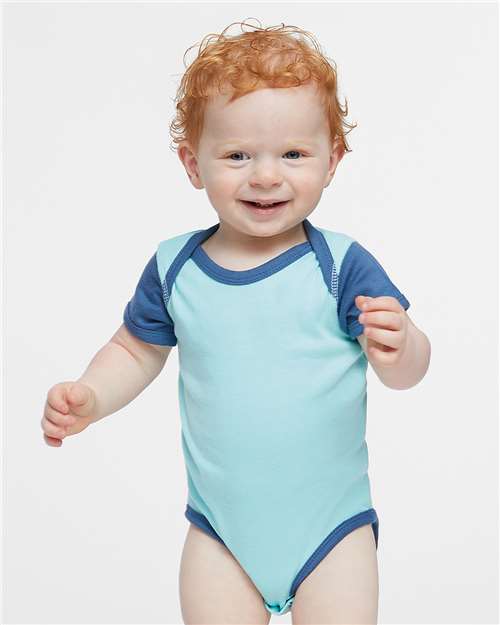 Rabbit Skins Infant Baby Rib Bodysuit 4400 Chill/ Indigo