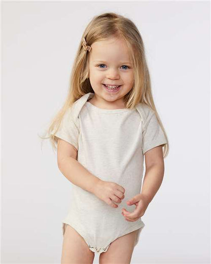 Rabbit Skins Infant Fine Jersey Bodysuit 4424 Natural Heather