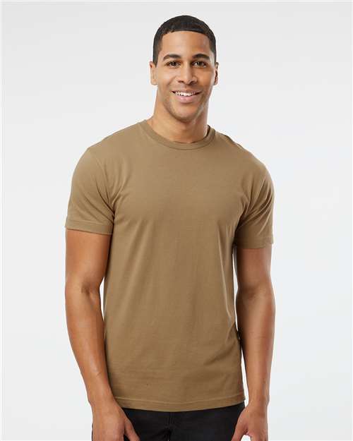 Custom Embroidered  LAT Fine Jersey Tee 6901 Coyote Brown