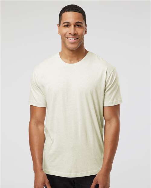 Custom Embroidered  LAT Fine Jersey Tee 6901 Natural Heather