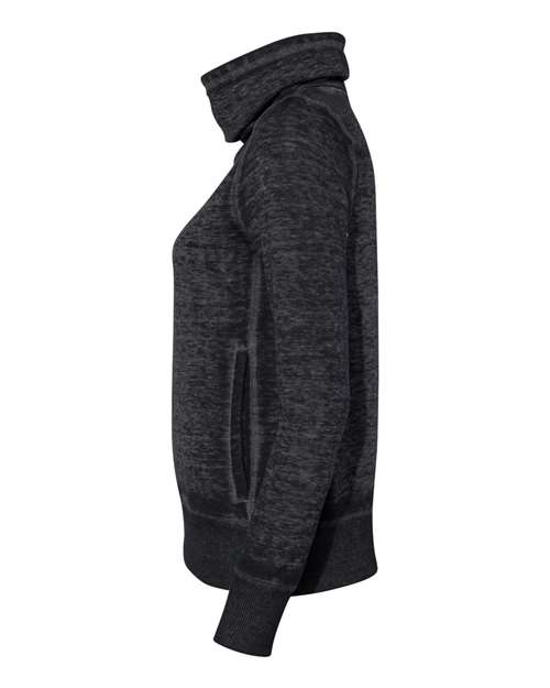 J. America Women’s Zen Fleece Cowl Neck Sweatshirt 8930