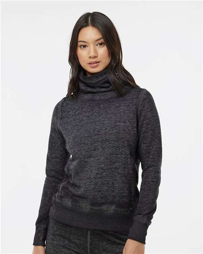 Custom Embroidered  J. America Women’s Zen Fleece Cowl Neck Sweatshirt 8930  