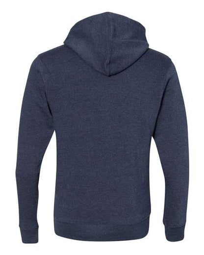 J. America Triblend Fleece Hooded Sweatshirt 8871 True Navy Triblend