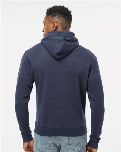 J. America Triblend Fleece Hooded Sweatshirt 8871 True Navy Triblend