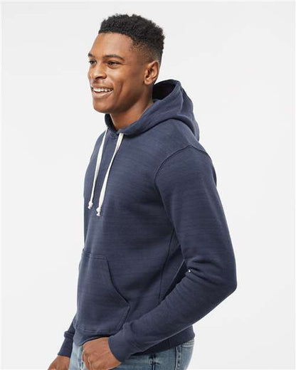J. America Triblend Fleece Hooded Sweatshirt 8871 True Navy Triblend