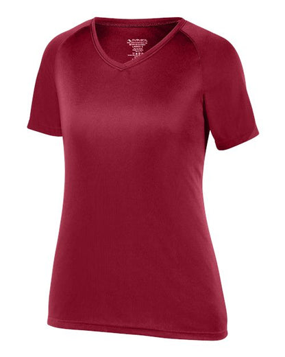 Augusta Sportswear Women's Attain Wicking V-Neck T-Shirt 2792 Cardinal